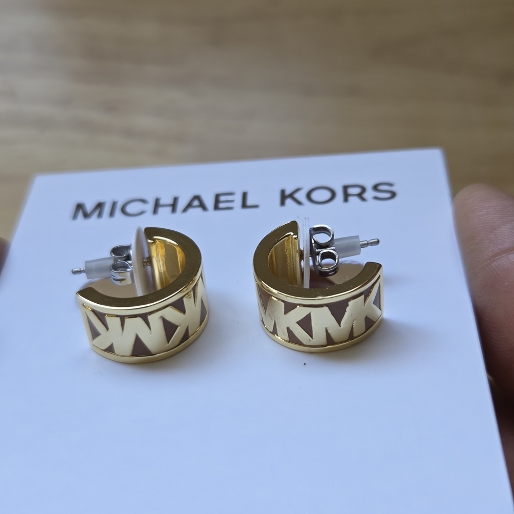 New Michael Kors Gold Hoop Earrings Gold-tone